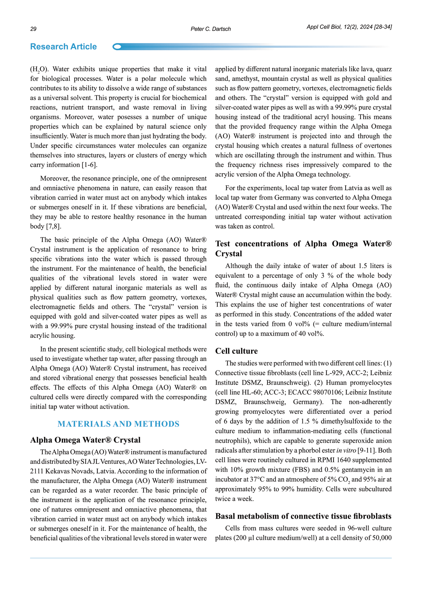 Applied Cell Biology